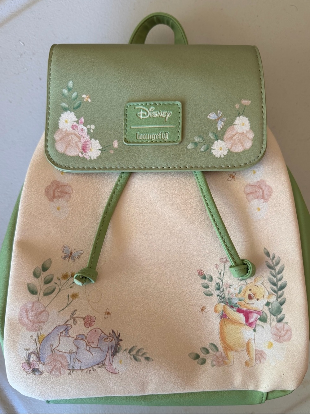 Loungefly Winnie the Pooh Green & Cream Mini Backpack